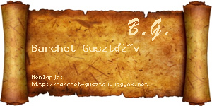 Barchet Gusztáv névjegykártya
